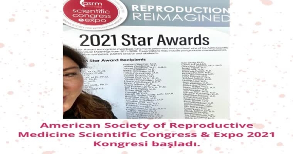 American Society of Reproductive Medicine Scientific Congress & Expo 2021 Kongresi başladı.